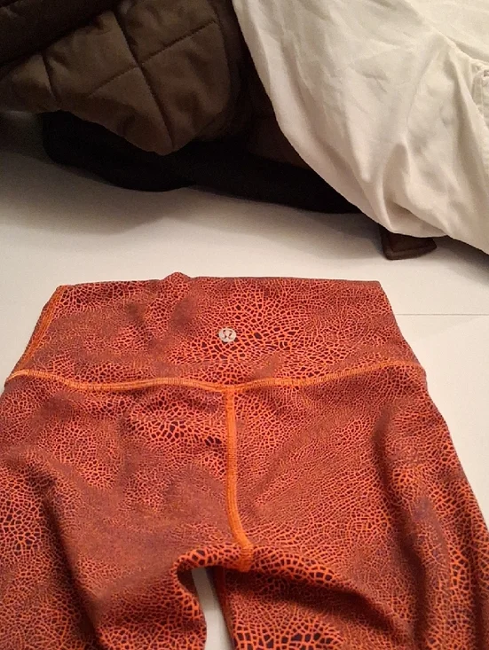 lululemon athletica Orange Textured Cropped Leggings - Picture 7 of 7